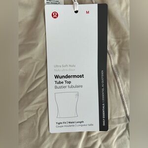 lululemon athletica Wundermost Tube Top in Light Beige